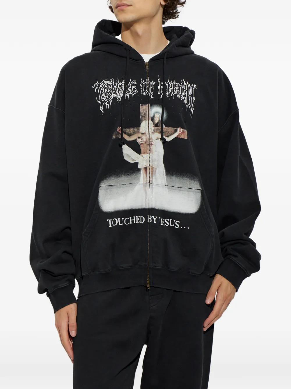 VETEMENTS Hoodie met grafische print Zwart