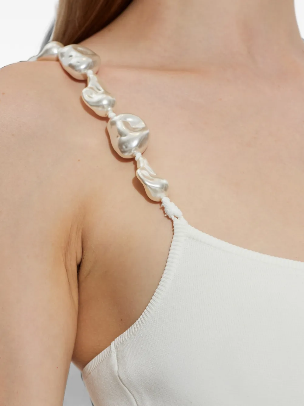 Cult Gaia Finley gebreide jurk Wit