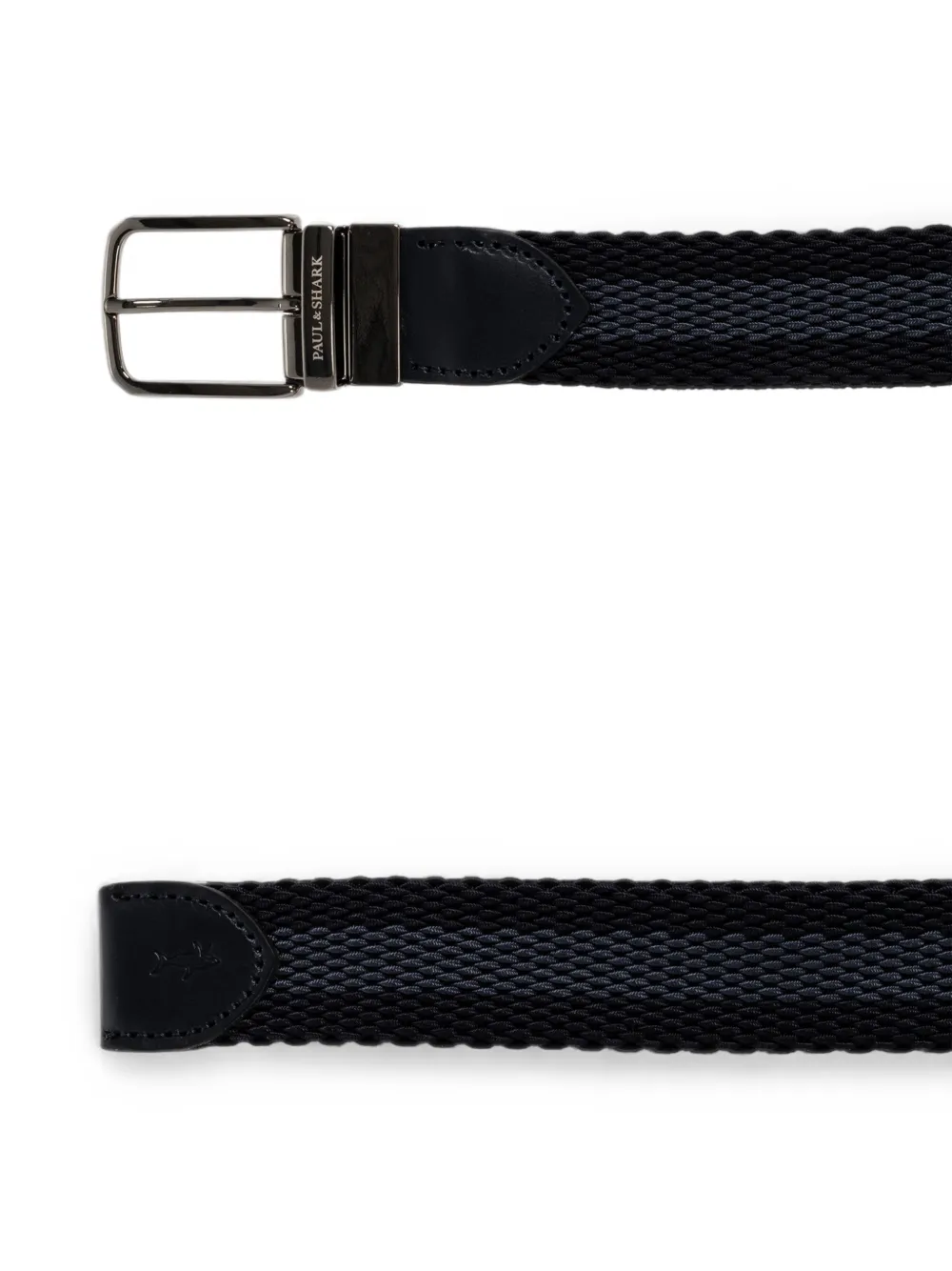 Paul & Shark Geweven riem met gegraveerd logo Blauw