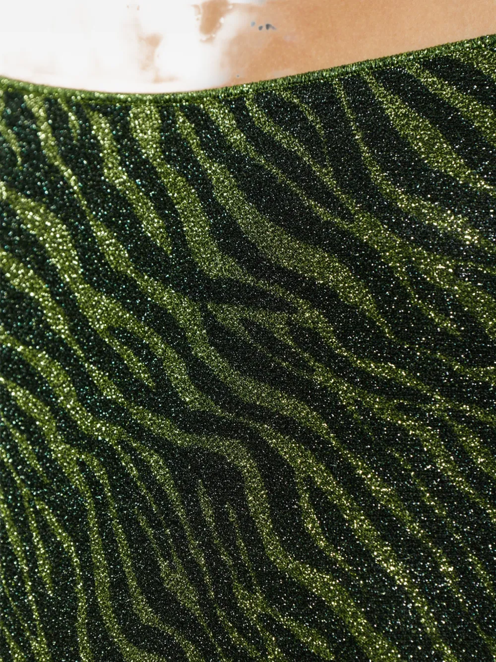 Oséree Lurex badpak met zebraprint Groen