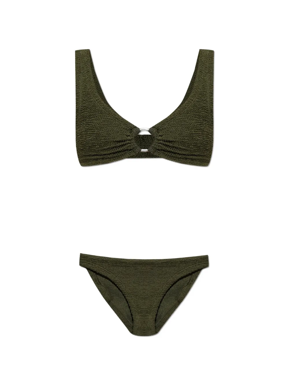 Hunza G Julia crinkle-effect bikini - Grün