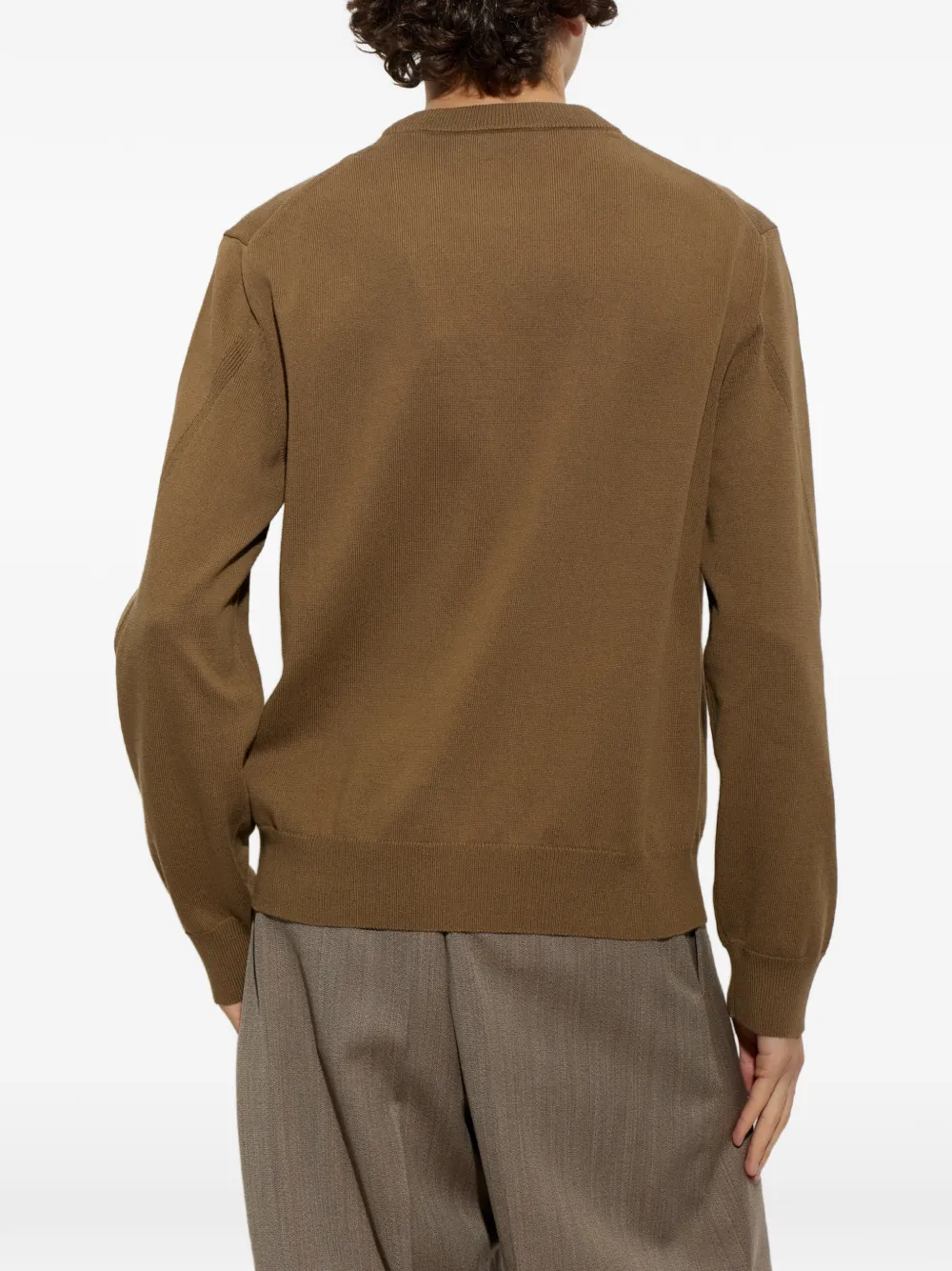 Givenchy Trui met logo-intarsia Bruin