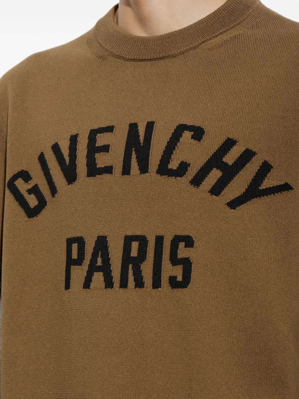 Givenchy Trui met logo-intarsia Bruin
