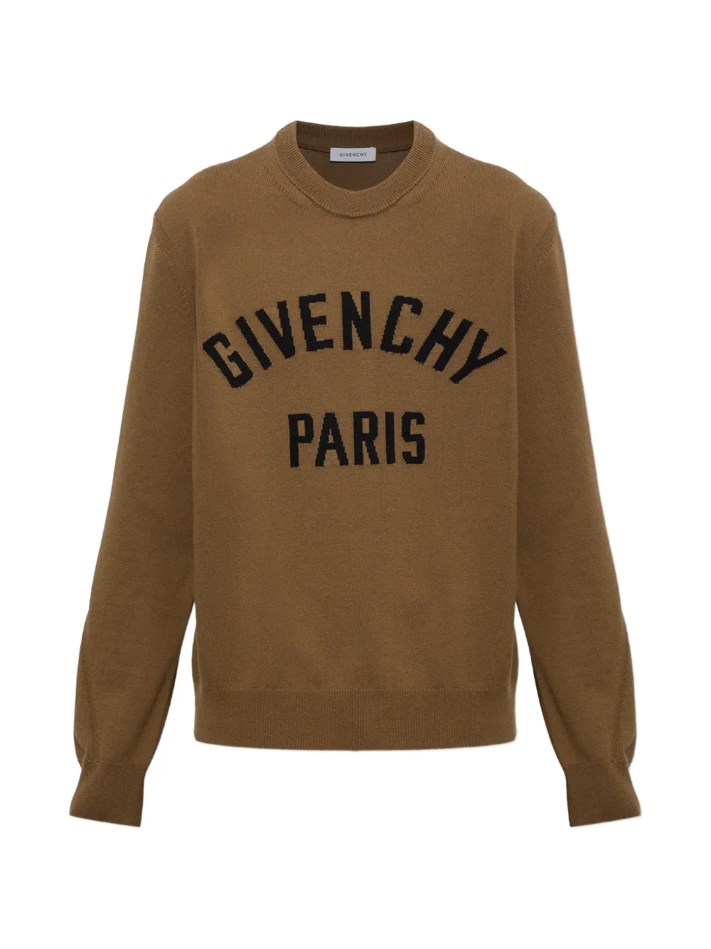 Givenchy couture seam sweater in knit with Givenchy Paris detail - Marrone