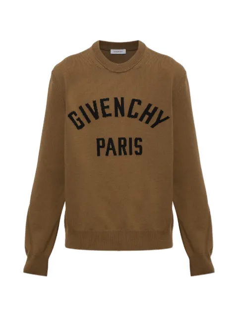 Givenchy Couture-Pullover aus Strick mit Givenchy Paris-Detail