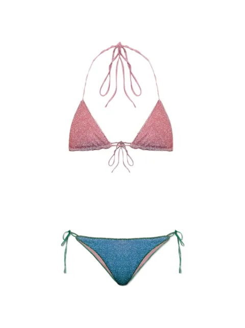 Oséree lurex-thread triangle bikini