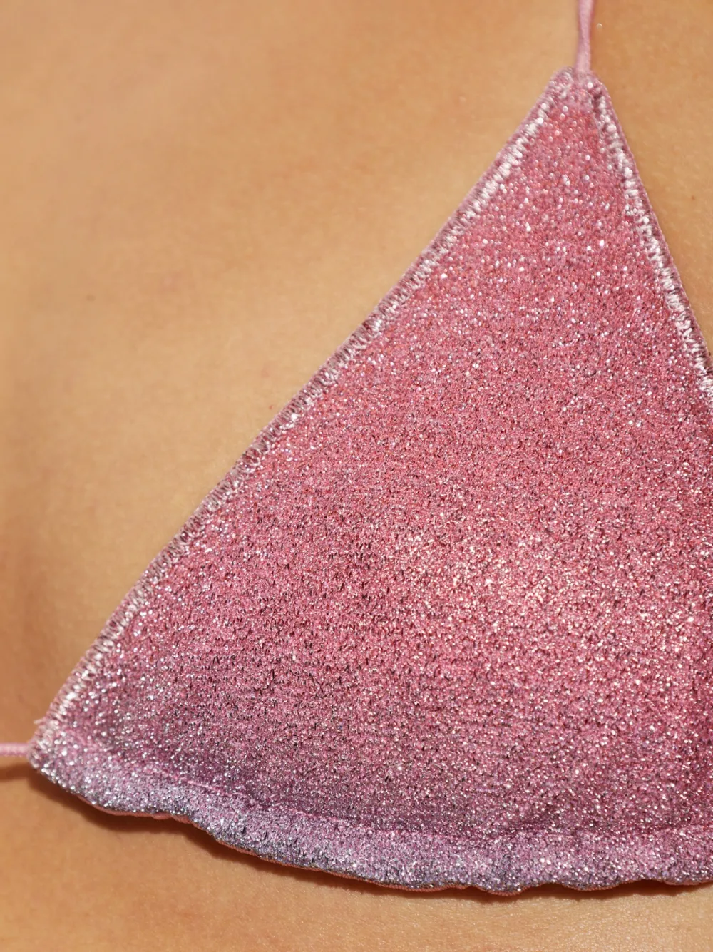 Oséree Triangel bikini met lurex-draad Roze