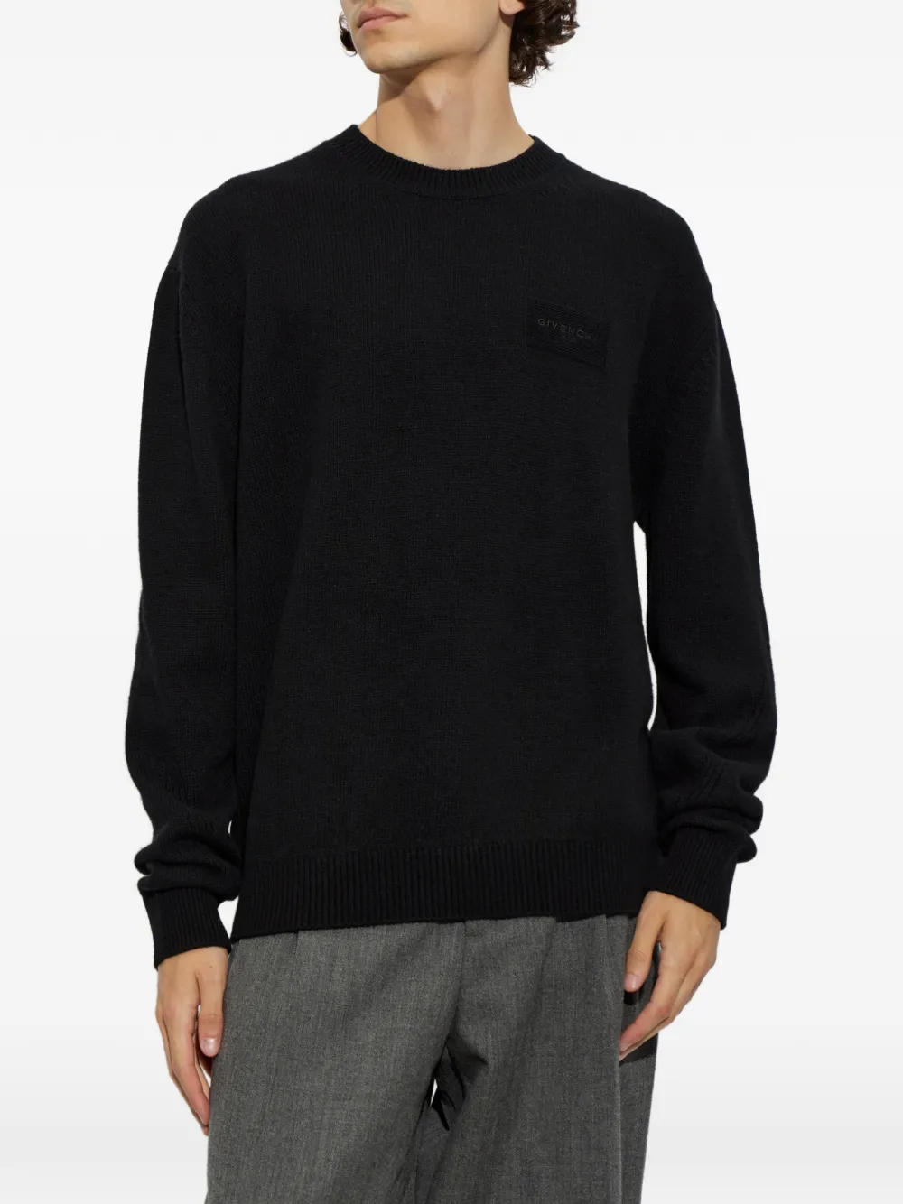 Givenchy Trui met geborduurd logo Zwart
