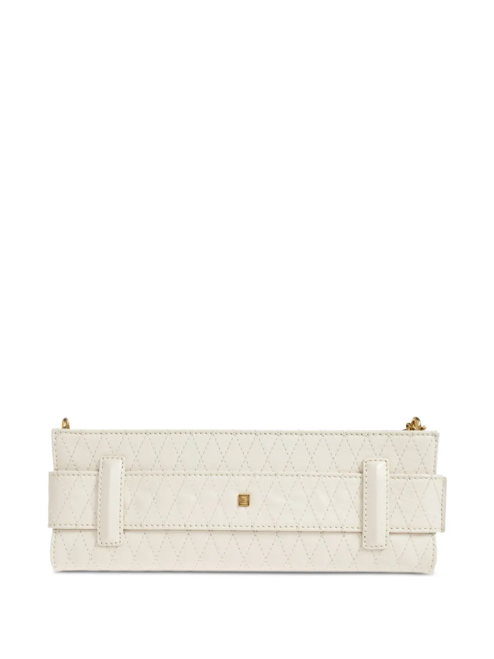 Balmain Anthem gewatteerde clutch Beige