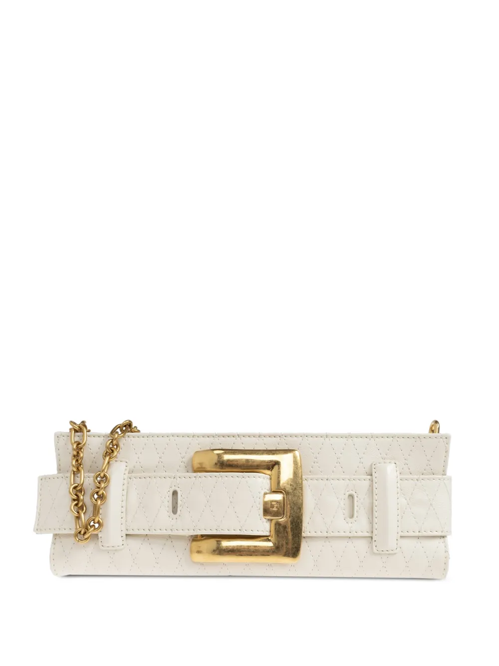 Balmain Clutch Anthem trapuntata - Toni neutri
