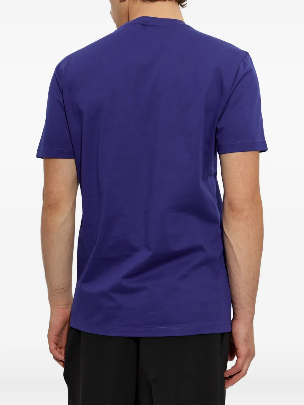 Versace T-shirt met geborduurd logo Blauw