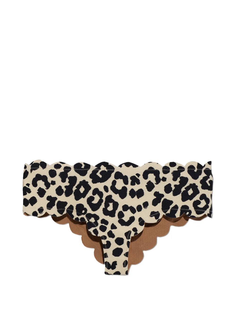 Marysia scalloped-edge Spring bikini bottoms - Nude