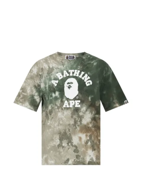 A BATHING APE® tie-dye logo-print T-shirt