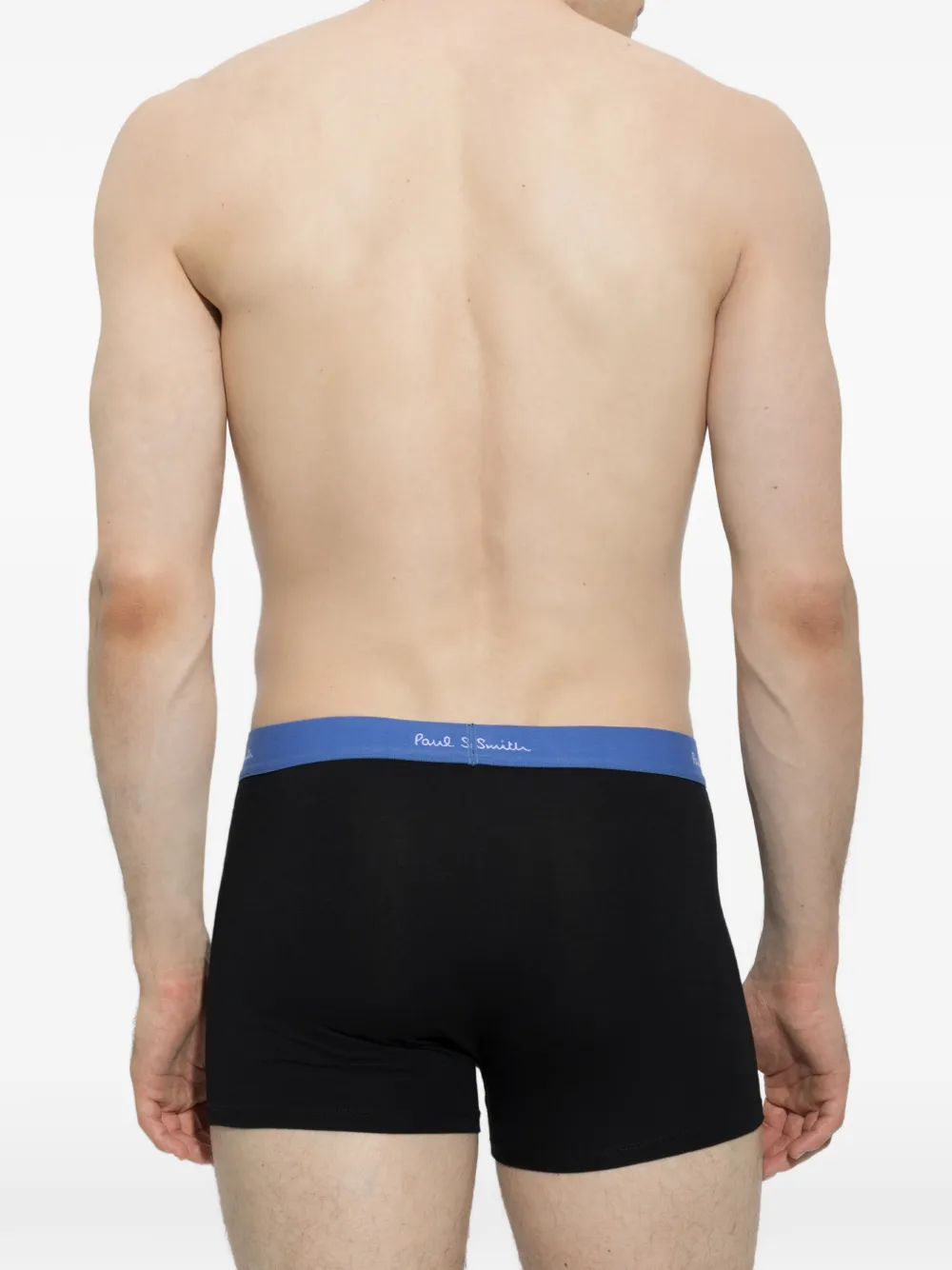Paul Smith Drie boxershorts met logoband Zwart
