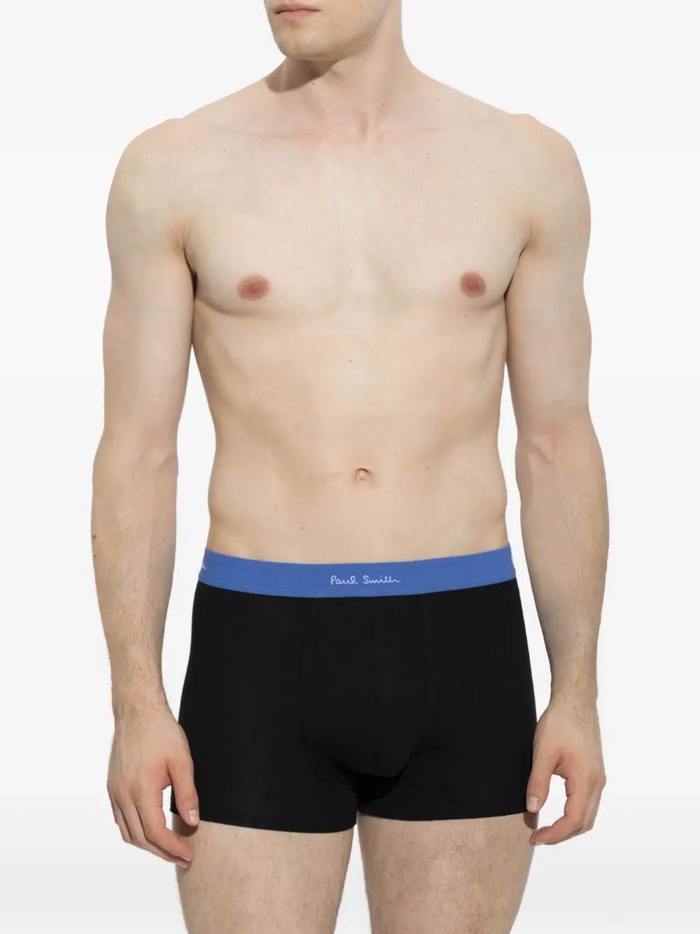 Paul Smith Drie boxershorts met logoband Zwart