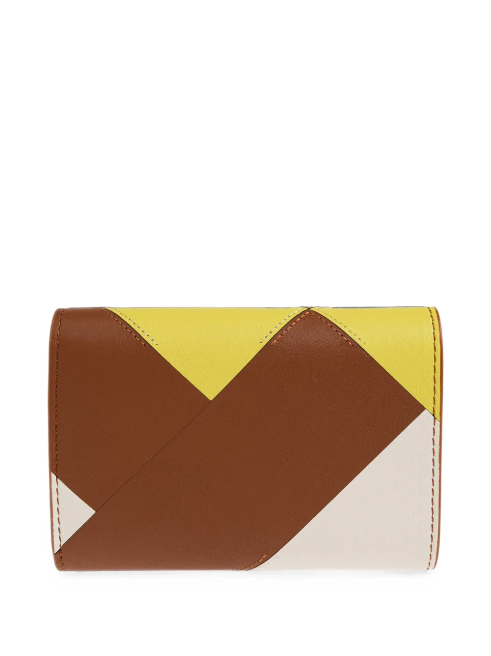 LOEWE Anagram kleine verticale portemonnee van kalfsleer Bruin