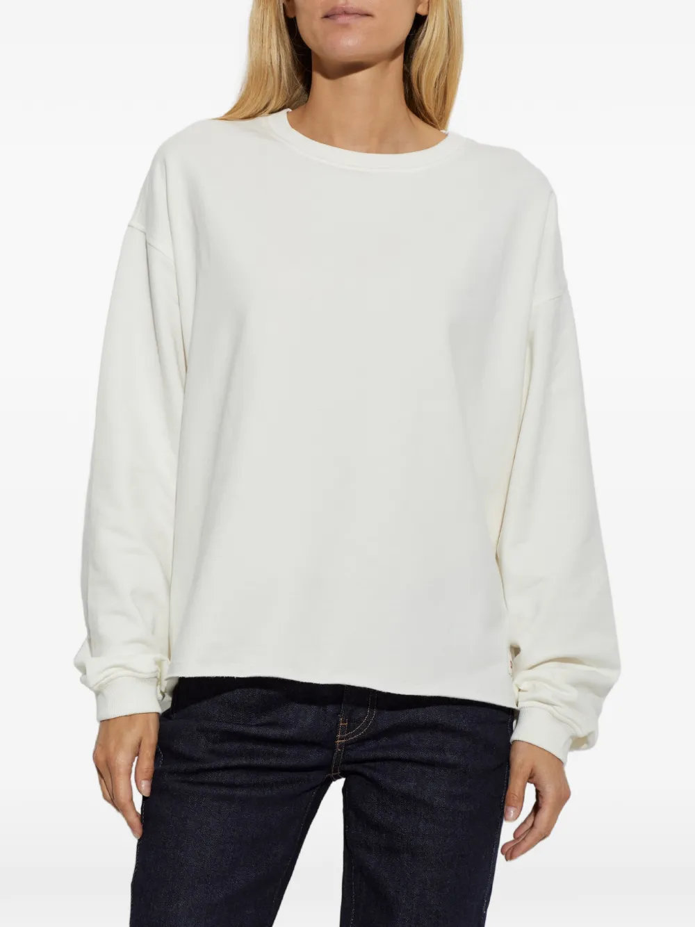 Diesel Sweater met gerafelde zoom Wit