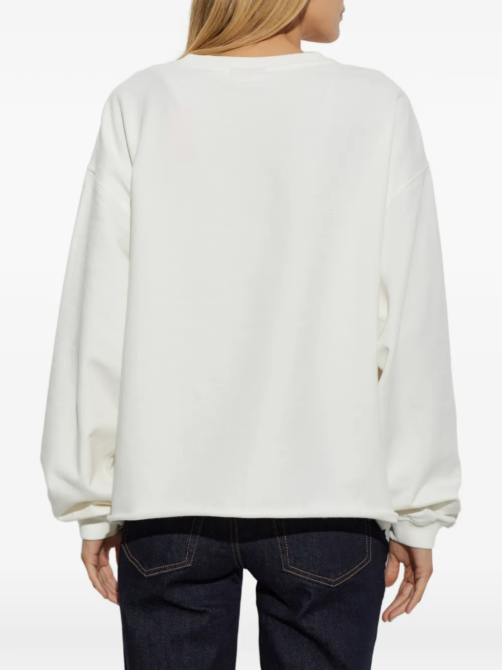 Diesel Sweater met gerafelde zoom Wit
