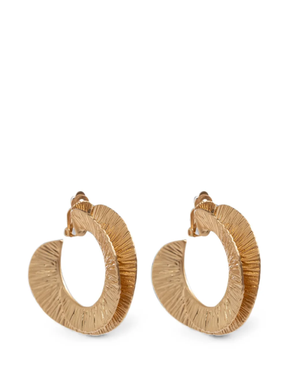 Cult Gaia Ren hammered hoop earrings - Oro