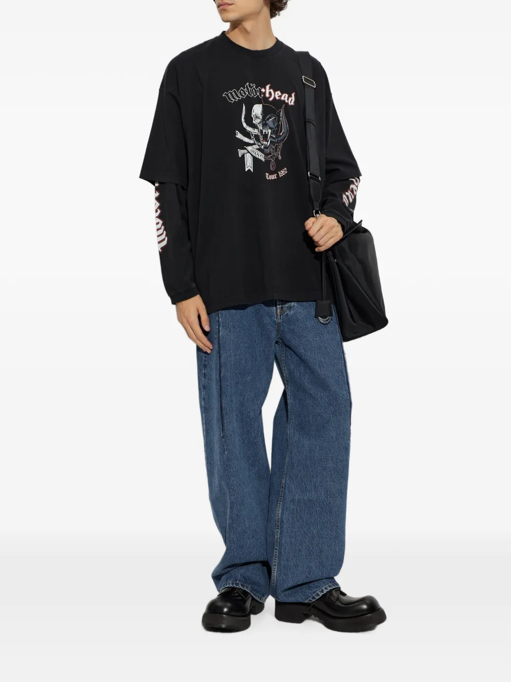 VETEMENTS T-shirt met print Zwart
