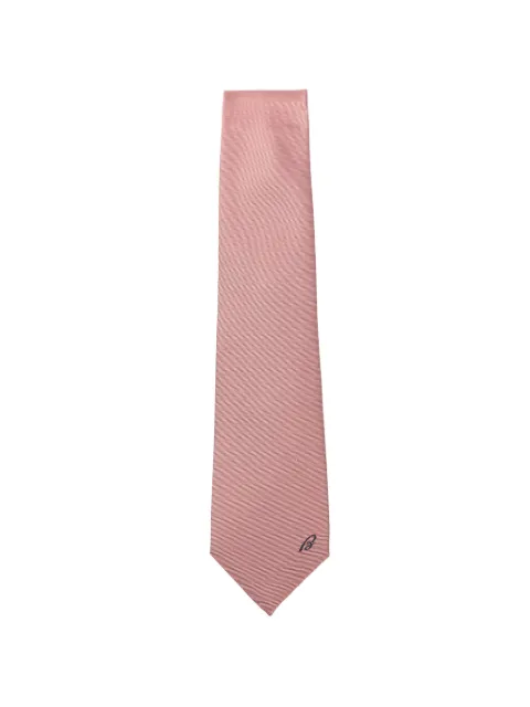 Brioni corbata con logo bordado