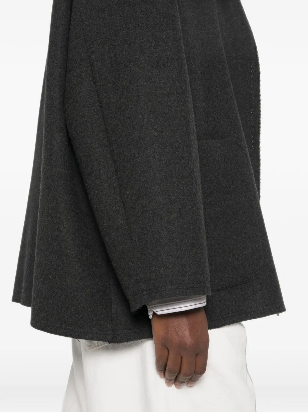 Dusan oversized jack met sjaalkraag Grijs