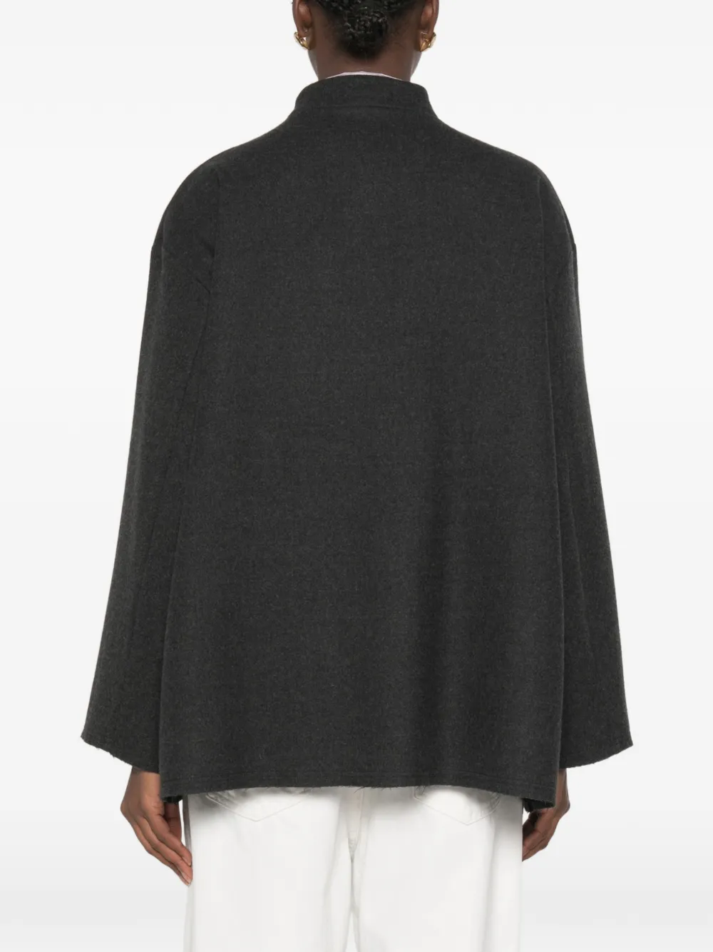 Dusan oversized jack met sjaalkraag Grijs