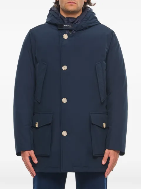 Woolrich hooded button-up coat