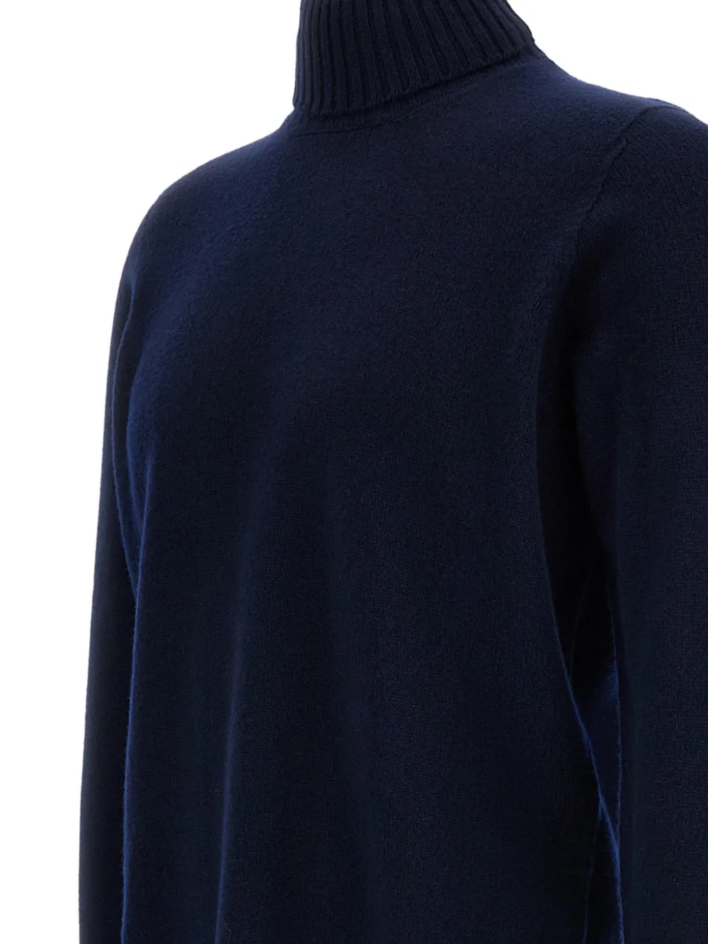Drumohr Jersey gebreide coltrui Blauw