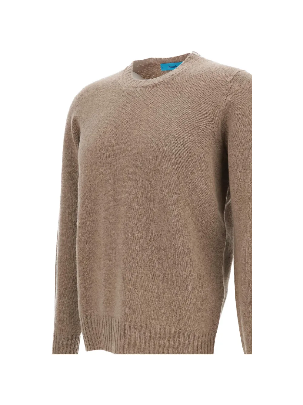 Drumohr Trui van lamswol met ronde hals Beige