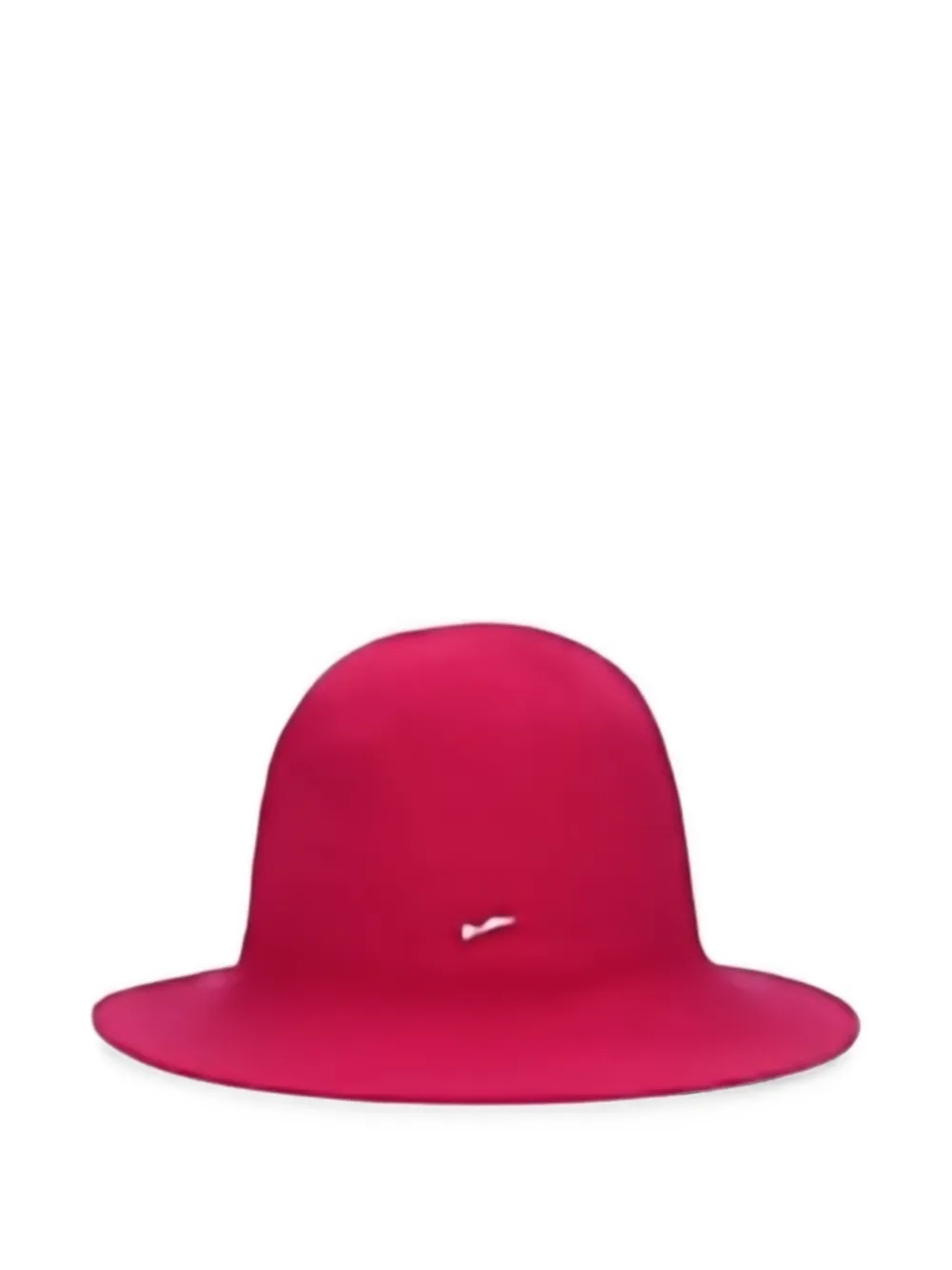 Borsalino Angelina Cloche Logo-plaque Hat In Pink
