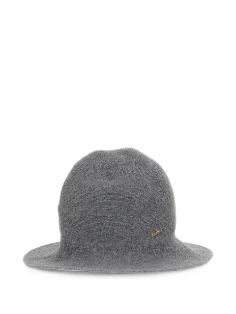Borsalino Angelina Cloche logo-plaque hat