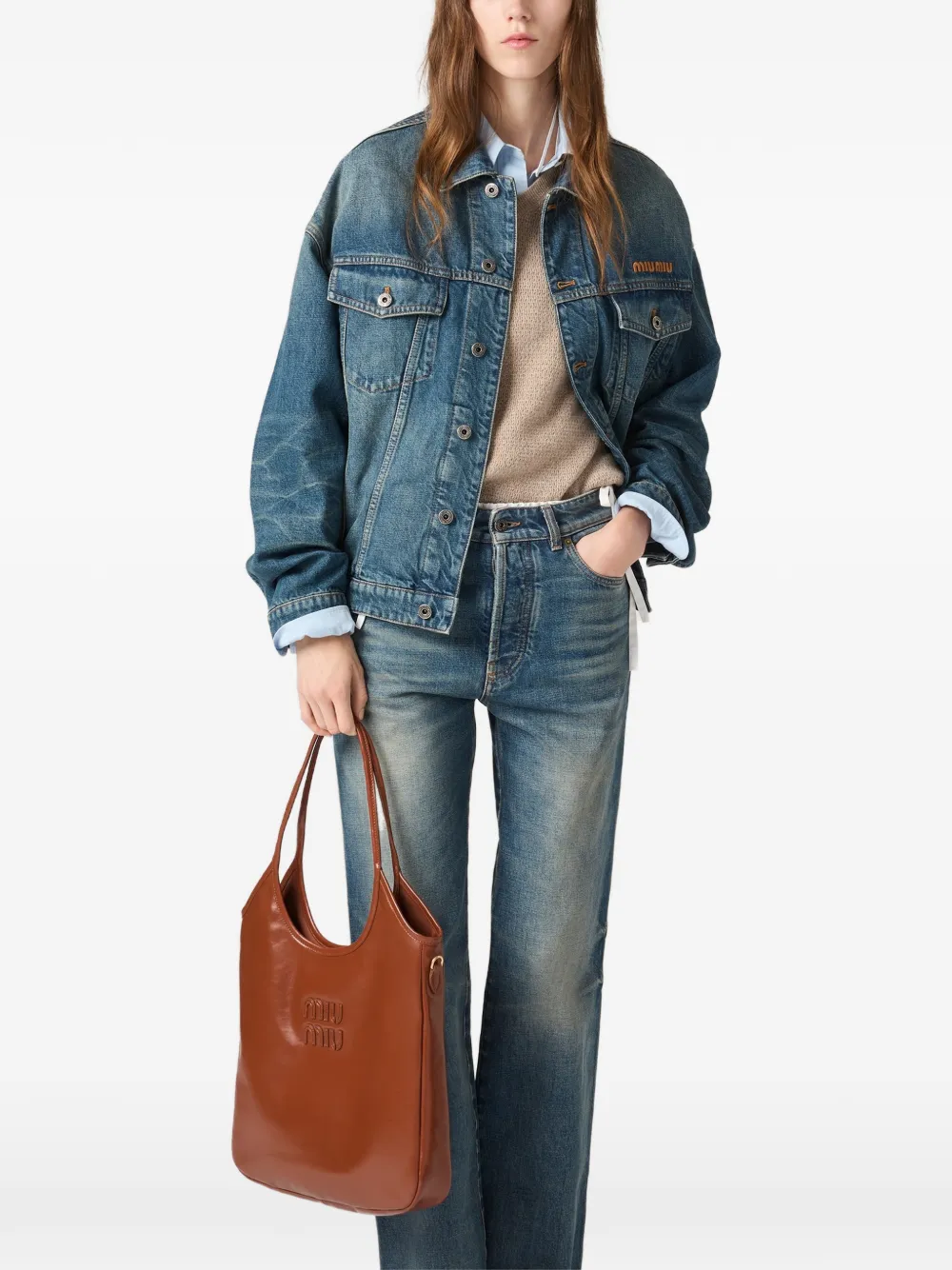Miu Denim jack Blauw