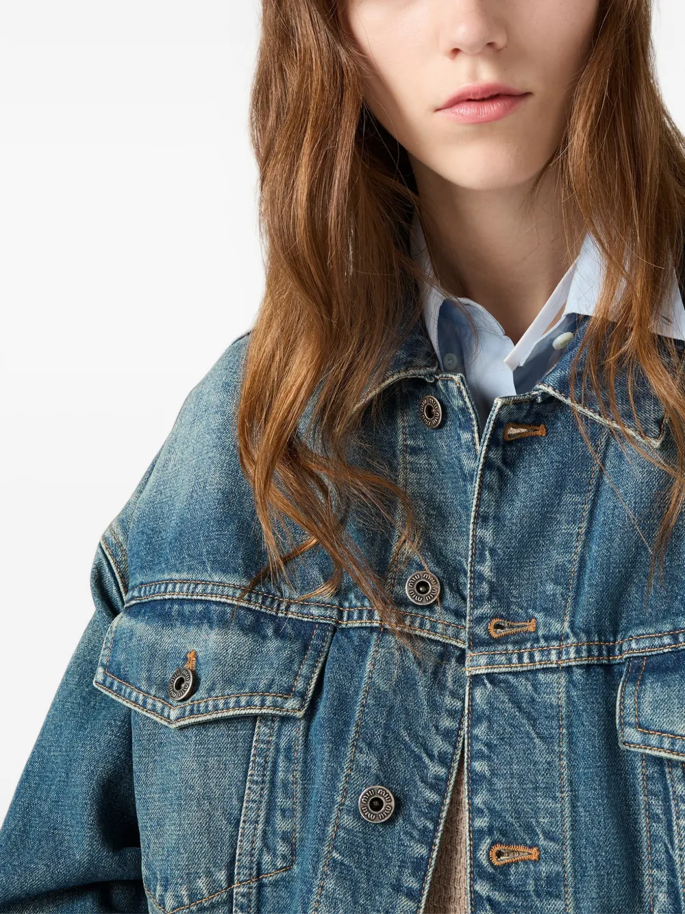 Miu Denim jack Blauw