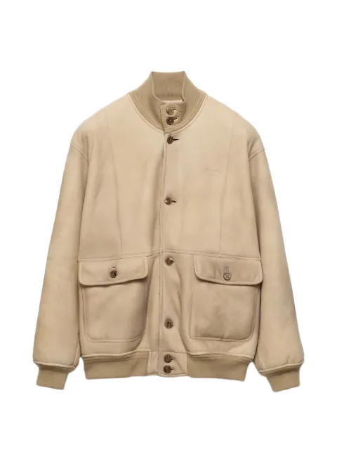 Prada shearling bomber jacket
