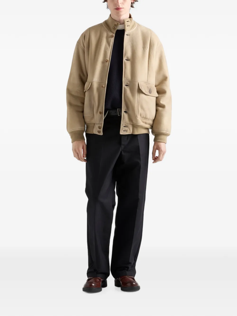 Prada Lammy bomberjack Beige