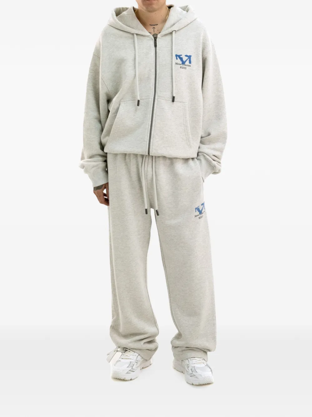 Off-White Half Arrow hoodie met rits Grijs