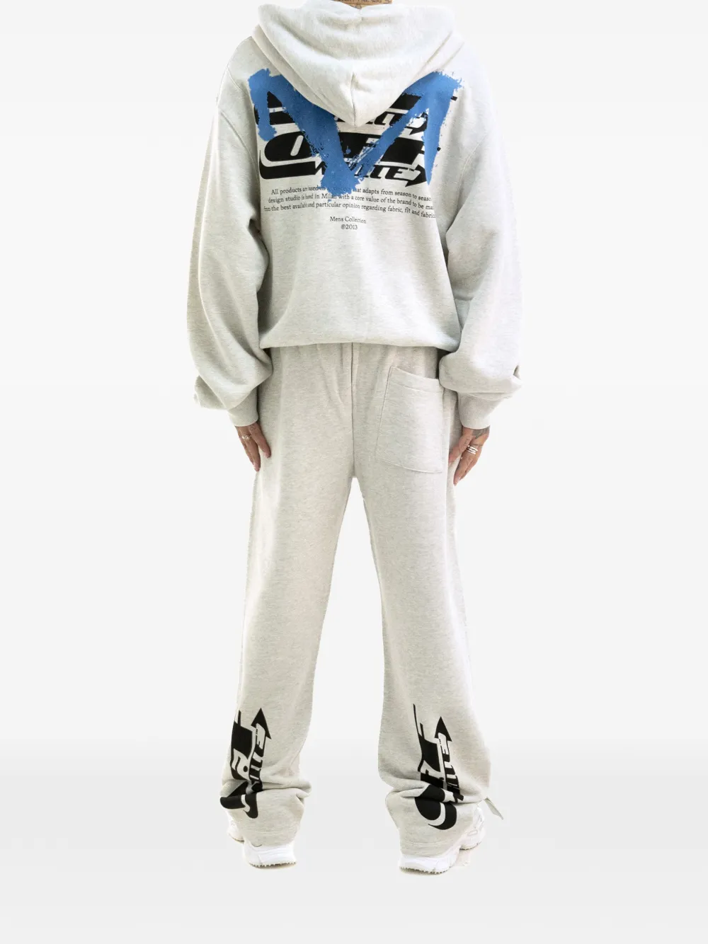 Off-White Half Arrow hoodie met rits Grijs