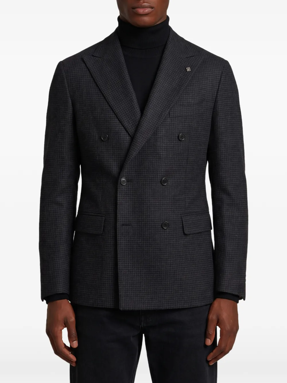 Tagliatore New York houndstooth-pattern blazer - Grigio
