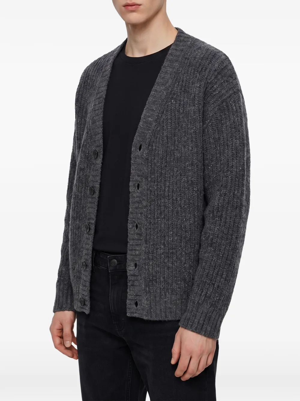 Roberto Collina Vest met V-hals Grijs