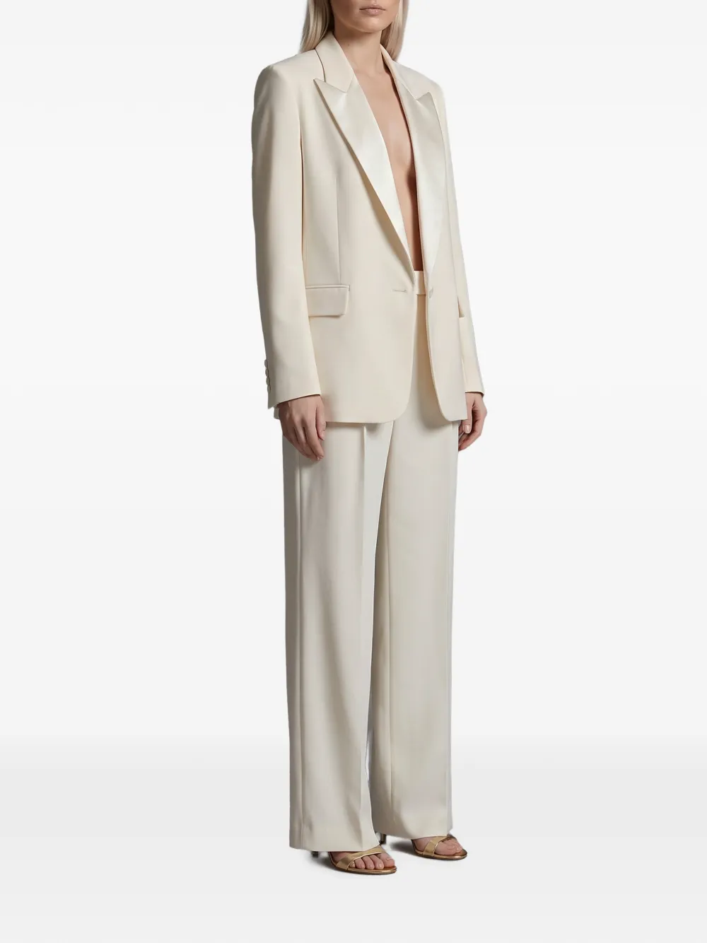 Federica Tosi Blazer met enkele rij knopen Wit