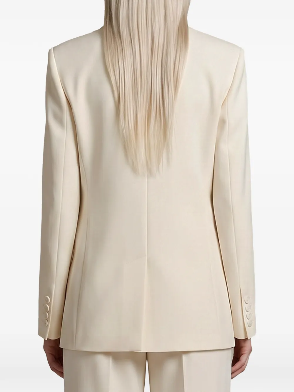 Federica Tosi Blazer met enkele rij knopen Wit