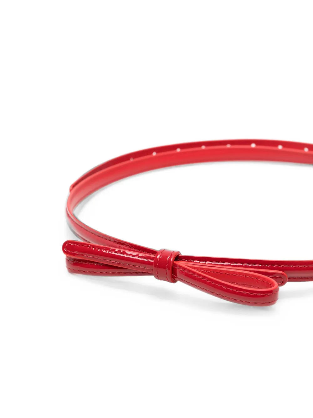 Plan C Lakleren riem met strikdetail Rood