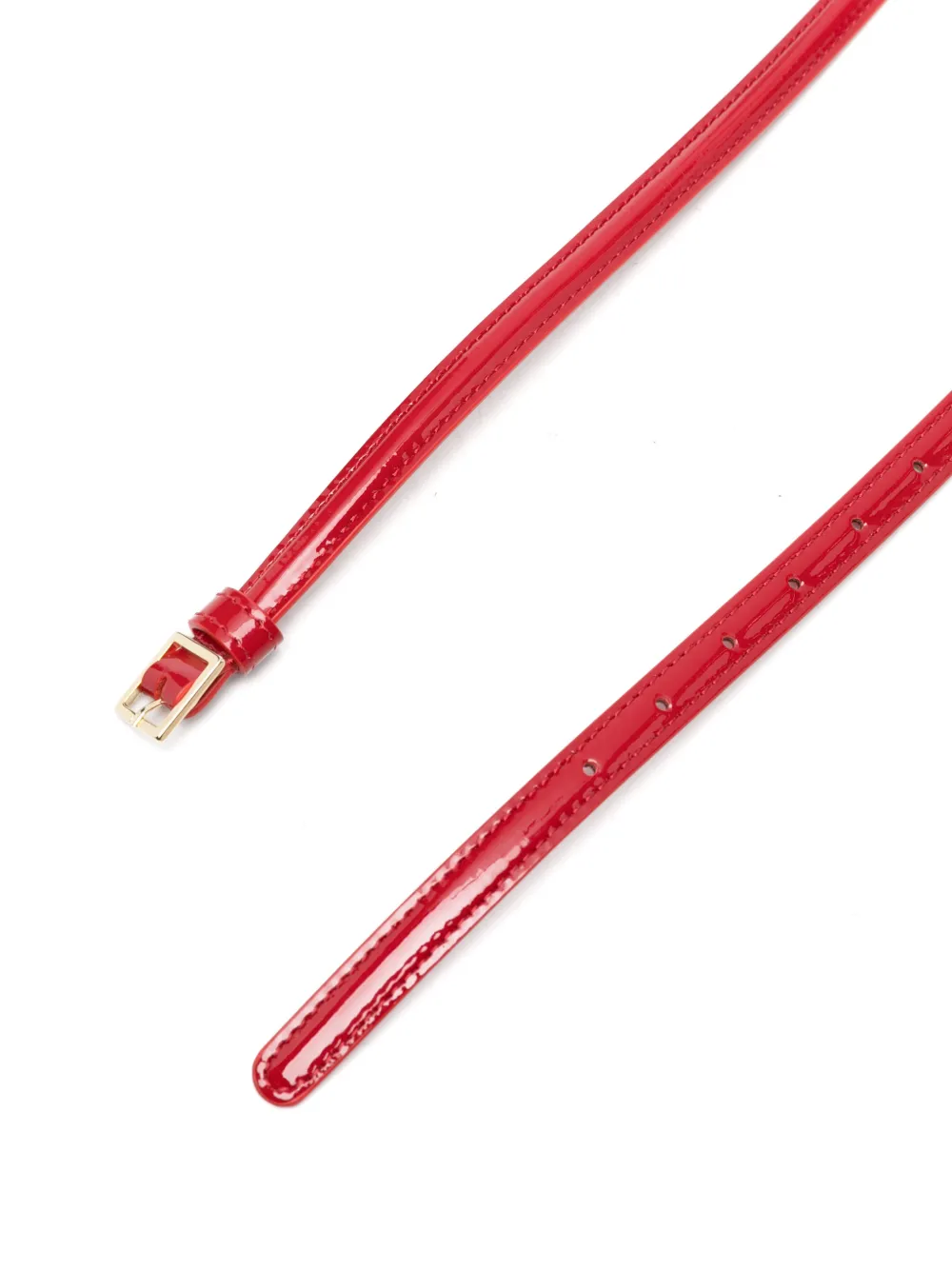 Plan C Lakleren riem met strikdetail Rood