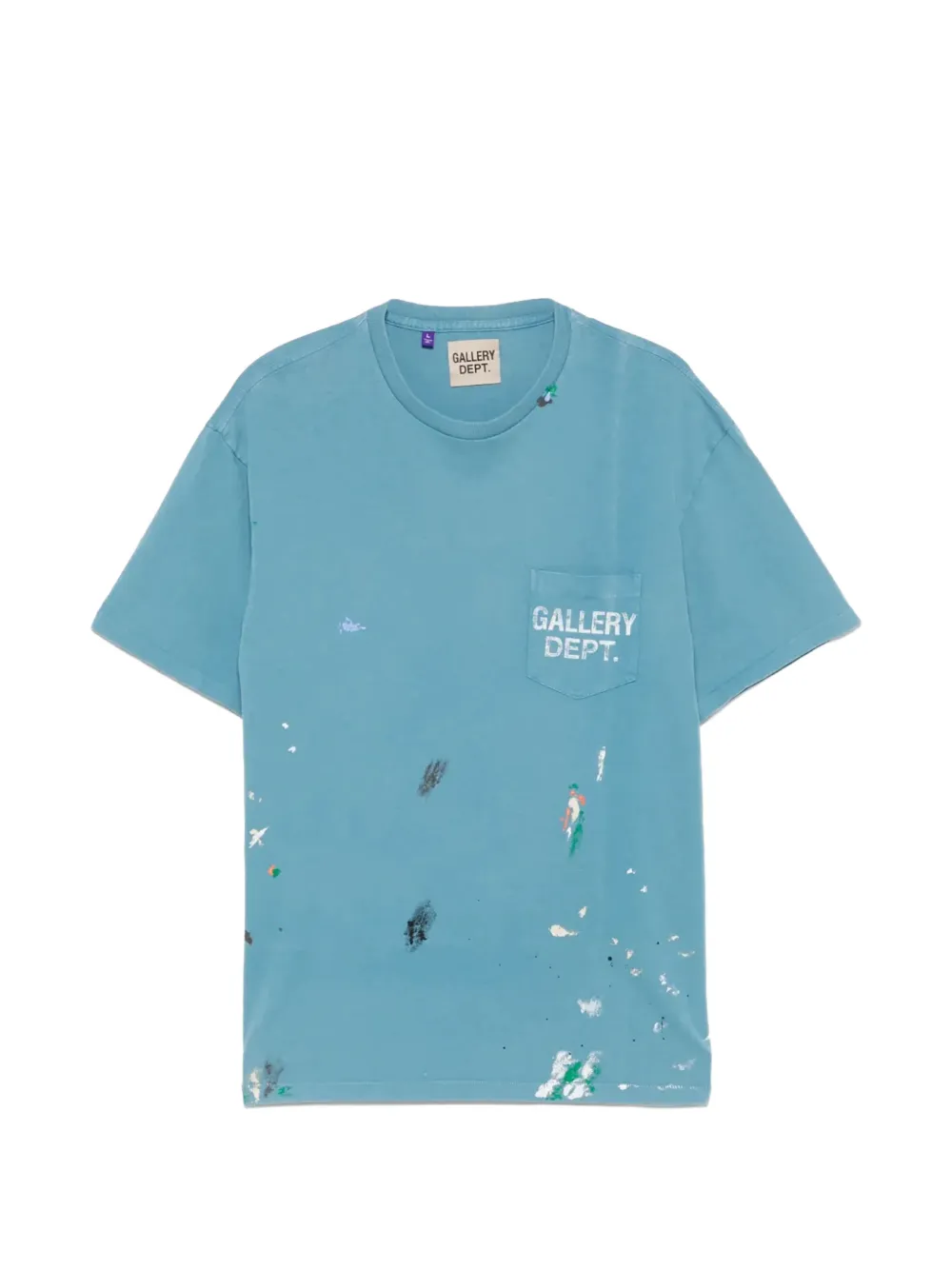 GALLERY DEPT. paint-splatter logo-print T-shirt - Blu