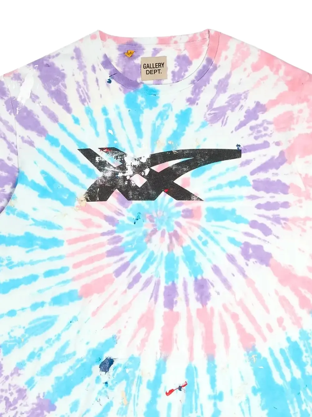 GALLERY DEPT. x ASICS T-shirt met tie-dye logoprint Wit