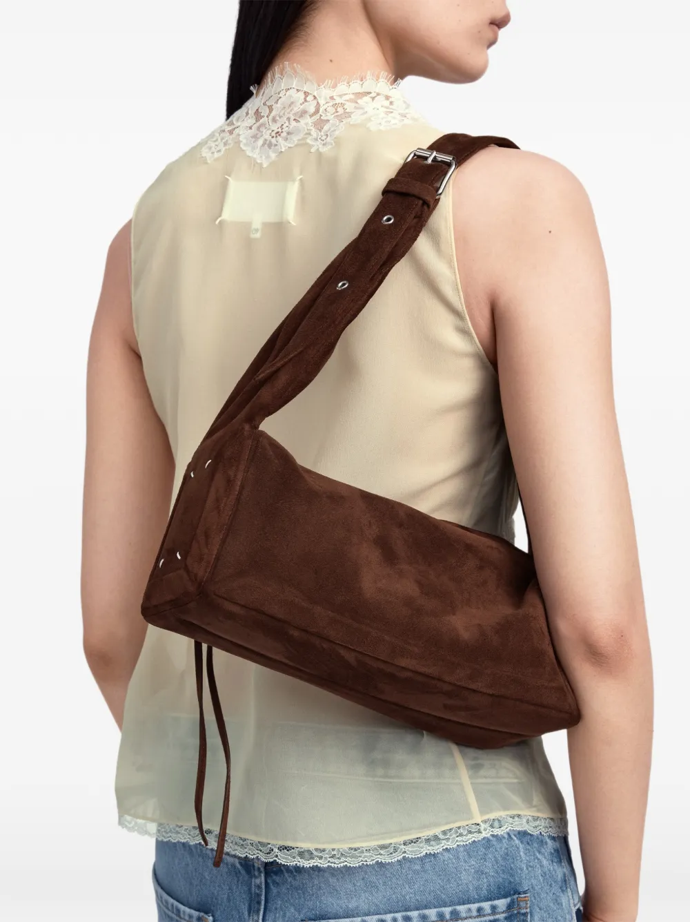 Maison Margiela Medium Box Bag East West tas Bruin