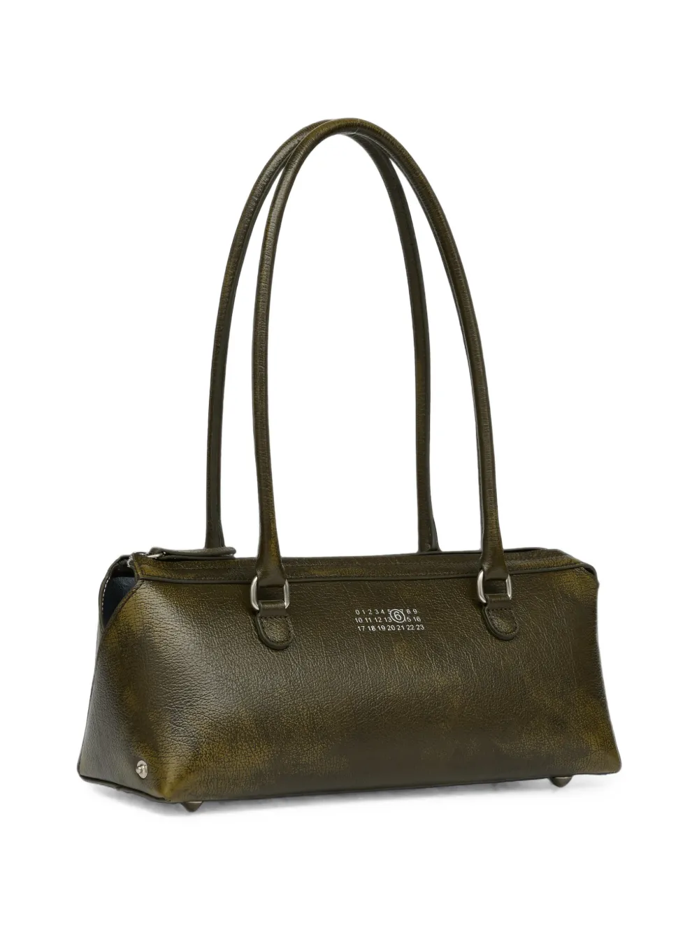 MM6 Maison Margiela Bauletto leren schoudertas Groen