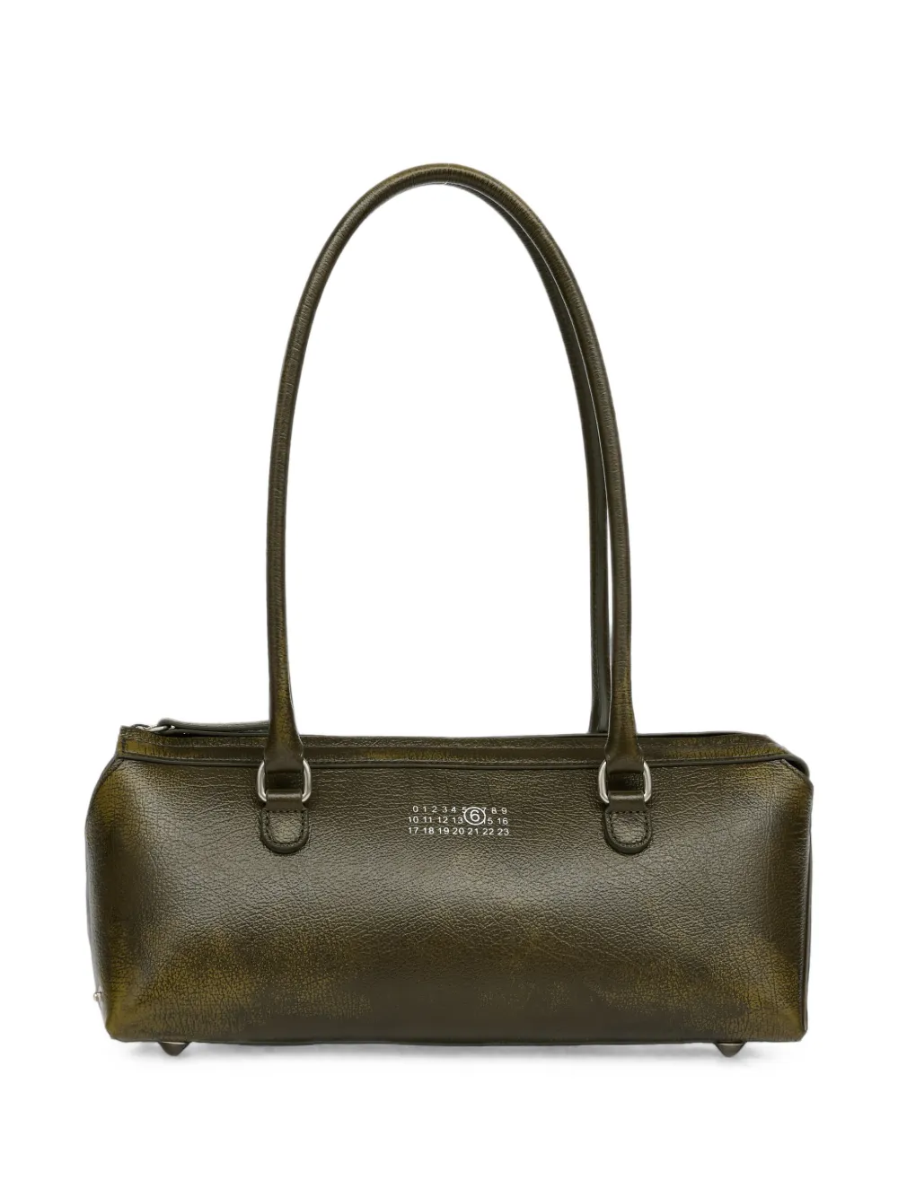 MM6 Maison Margiela Bauletto leren schoudertas Groen