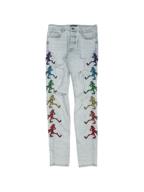 AMIRI Grateful Dead patched distressed jeans